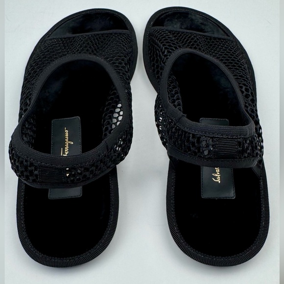 Salvatore Ferragamo Black Woven Slingback Sandal. Size 8.5 New in Box - Picture 7 of 13